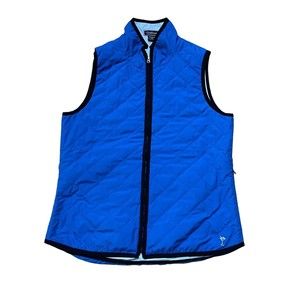 Golftini Quilted Wind Vest Women’s Size Medium M Blue White Interior WORN ONCE